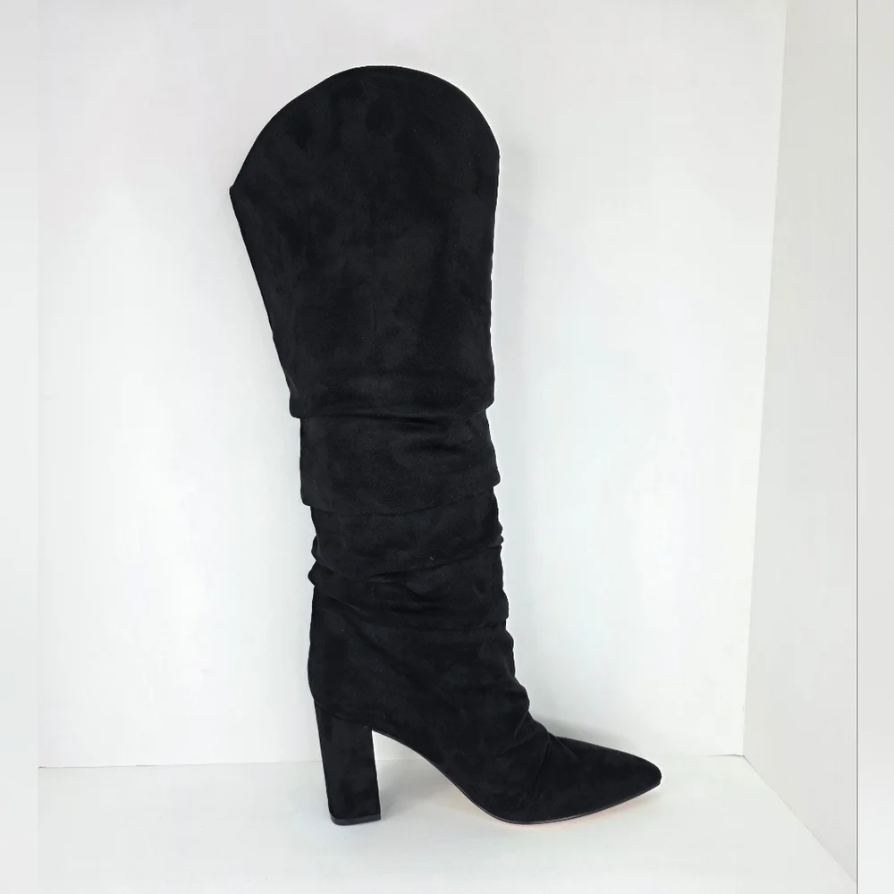 Marc Fisher Fadwa Fadora Slouchy Layered Pointed Block Boot Heel Women's Size 8M